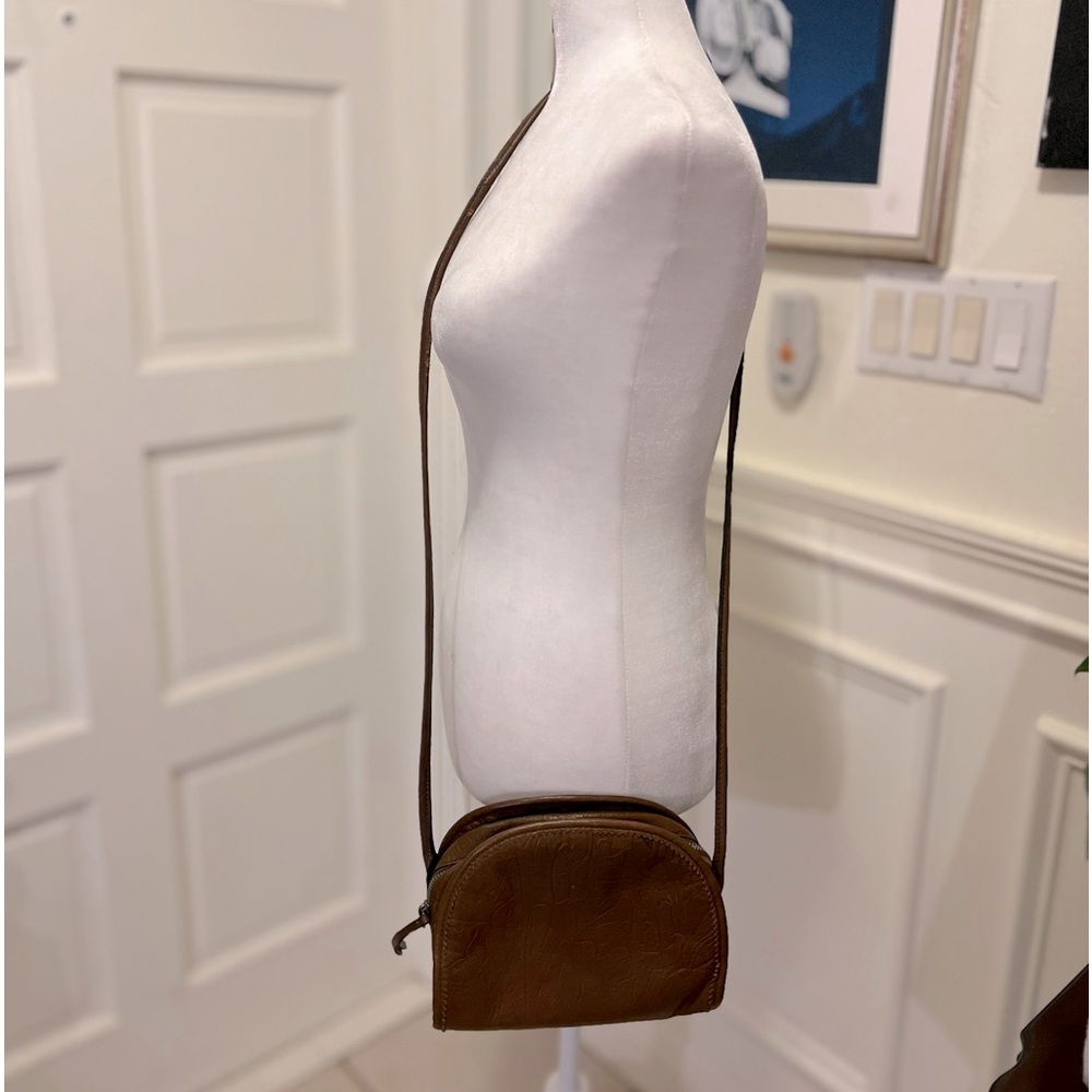 EUC Margot Tooled Tan Leather Crossbody Bag